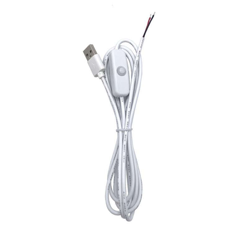 2Pin USB Power Cable 501 ON Off Control Button Cable LED Fill Light Strip Plant Light Power Cord(...