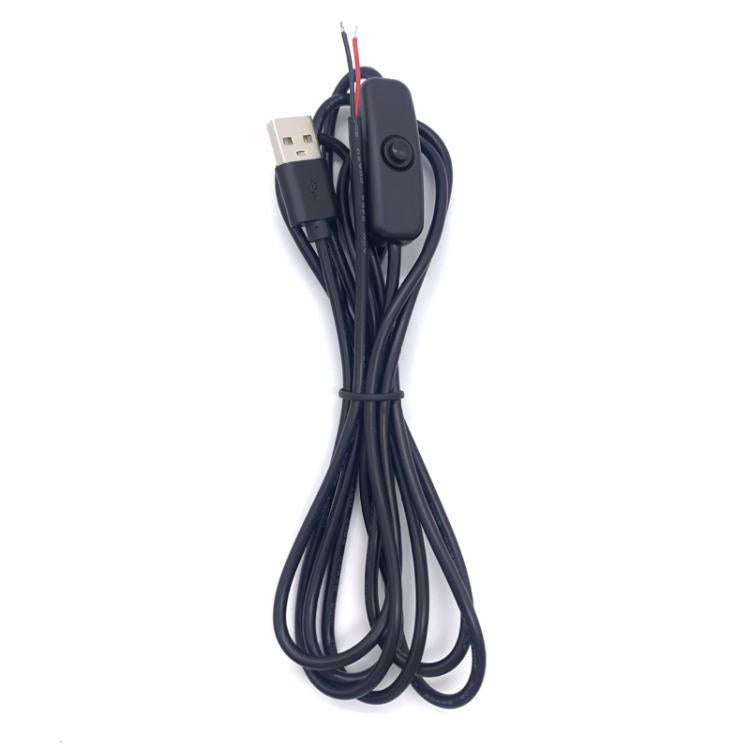 2Pin USB Power Cable 501 ON Off Control Button Cable LED Fill Light Strip Plant Light Power Cord(...