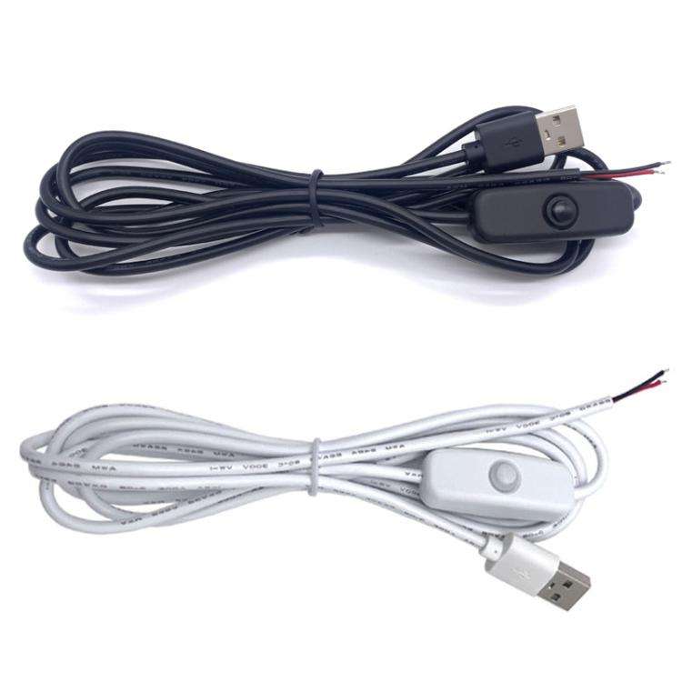 2Pin USB Power Cable 501 ON Off Control Button Cable LED Fill Light Strip Plant Light Power Cord(...