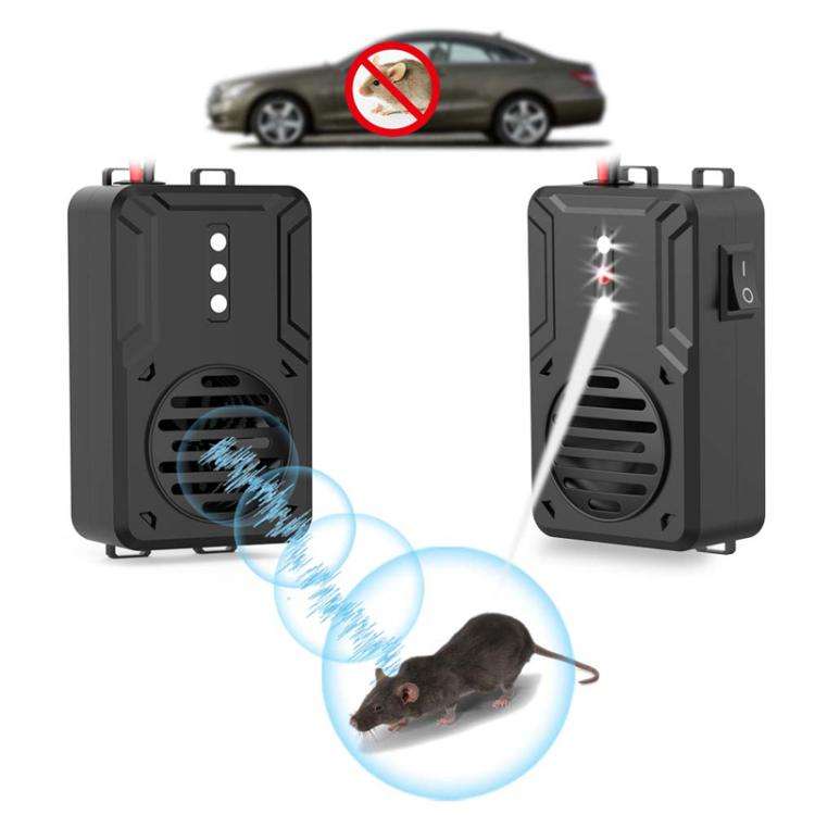 Ultrasonic Car Mouse Repeller Vehicle Rat Repeller(Black)