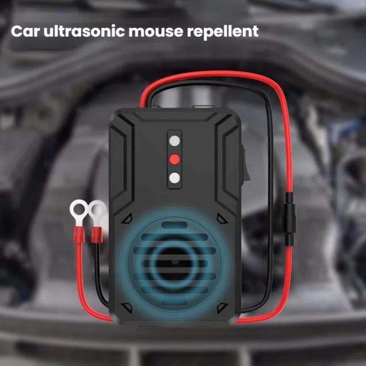 Ultrasonic Car Mouse Repeller Vehicle Rat Repeller(Black)