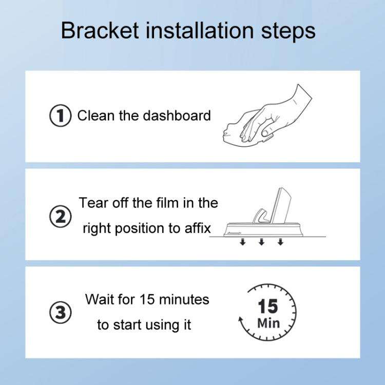Z12 Car Center Console Fixed Navigation Phone Holder Installation-Free Snap-On Phone Support Bracket