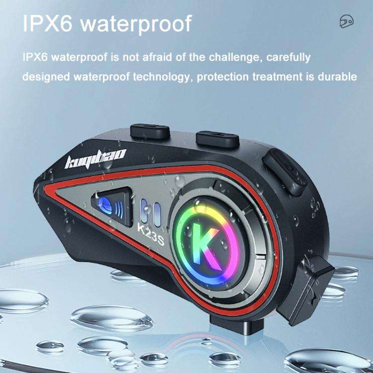 Kuqibao K23S Helmet Bluetooth Earphones 1000m Motorcycle Bluetooth-compatible 2 Person Intercom W...