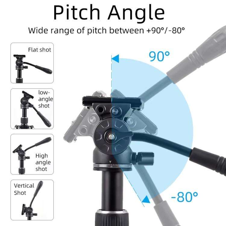 XILETU  LS-2A  Mini Hydraulic Damping Ball Head Tripod Head 360 Degree Panoramic Shooting