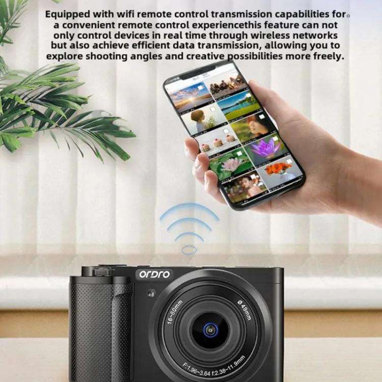 Ordro G930 8.0MP 5K CCD Digital Camera 5X Optical Zoom & Wide-Angle 3.2" Touch Screen Vlogging Ca...