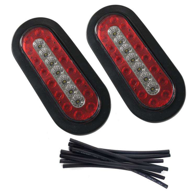 6 Inch Trailer Taillight 12V Multi-function RV Width Light, Specifications: 2pcs+Heat Shrink Tube