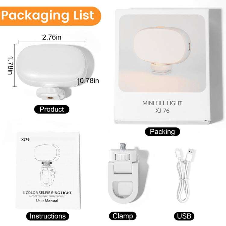 Camera Mini Fill Light LED Cell Phone Soft Light Video Conference Photography Lamp Handheld Selfi...