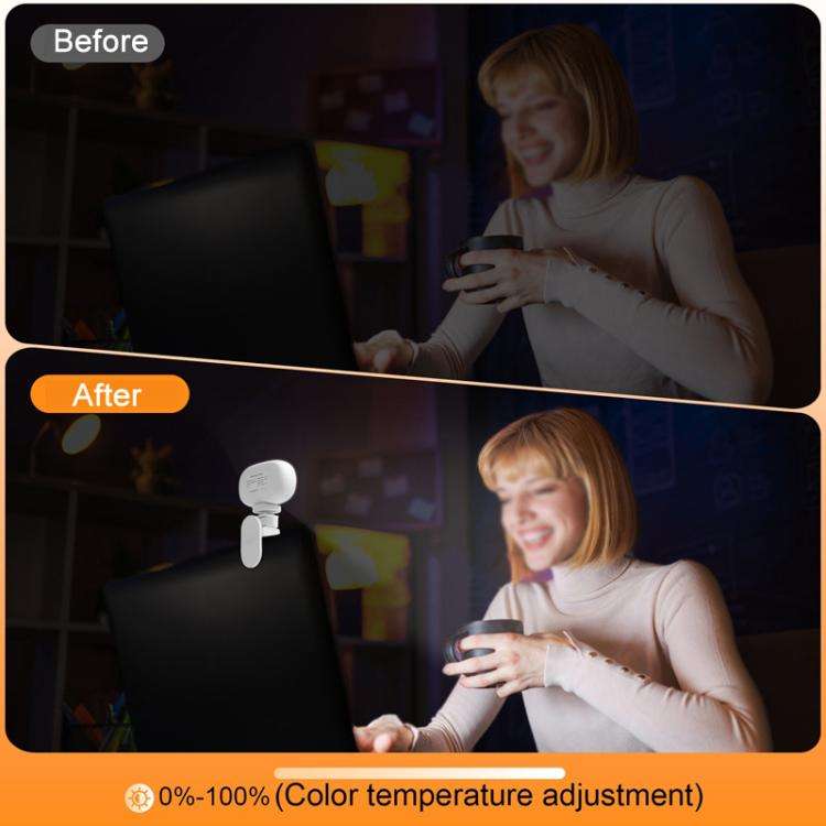 Camera Mini Fill Light LED Cell Phone Soft Light Video Conference Photography Lamp Handheld Selfi...