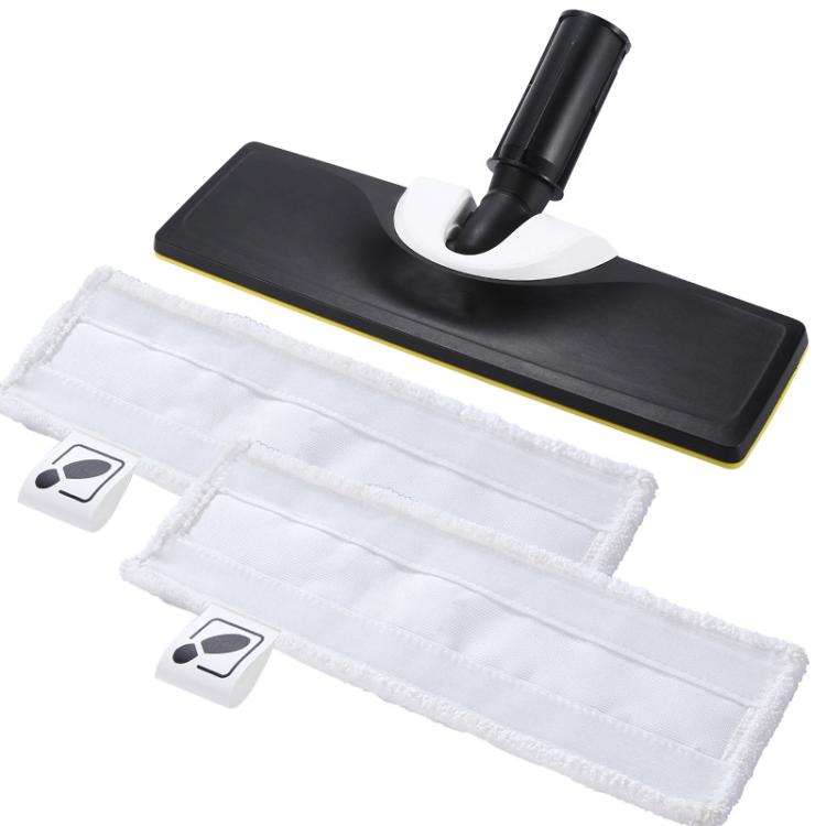 For Karcher SC3upright Steam Cleaner Magic Floor Brush, Style: Black White+2 Cloths
