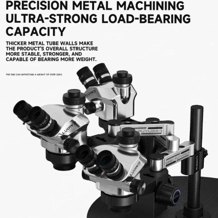 LUOWEI GK01 Short Arm 32mm Microscope Swing Arm Metal Universal Lifting and Stacking 360 Degree S...