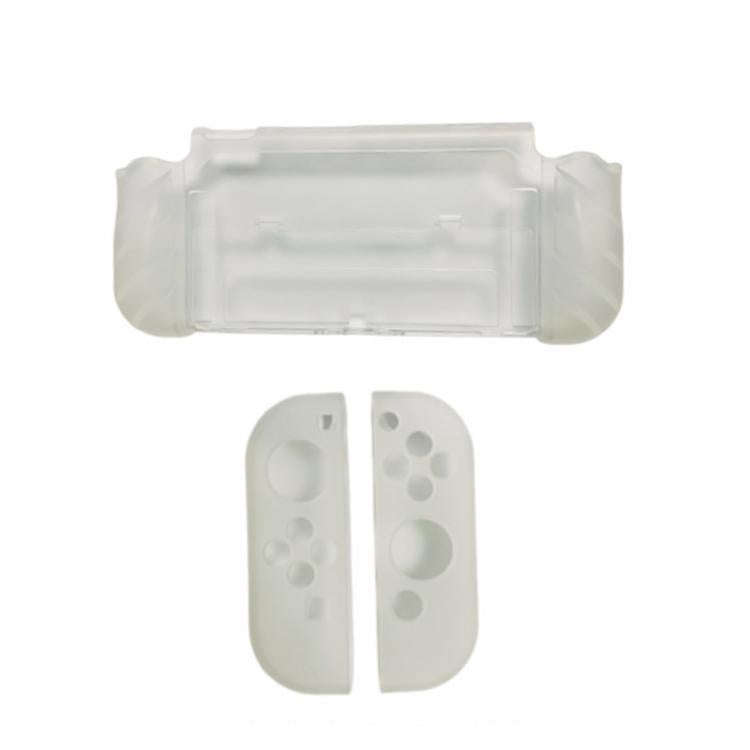 For Nintendo Switch OLED / Joy-Con 2 In 1 Protective Case TPU Cover Support(Translucent)