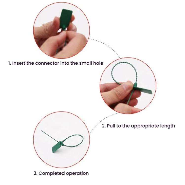 100pcs /Pack Plastic Seals Beaded Type Security Seals Container Fire Equipment Nylon Ties Snap Ta...