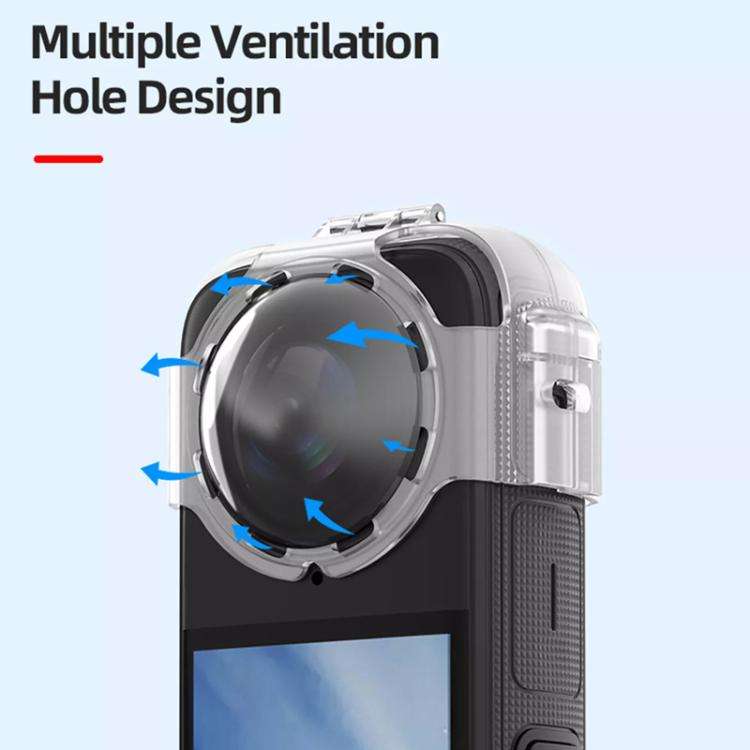 For Insta360 X4 HEPAIL AC37 Lens Anti-fog Snap-on Protective Mirror Front and Rear Lens Protectors
