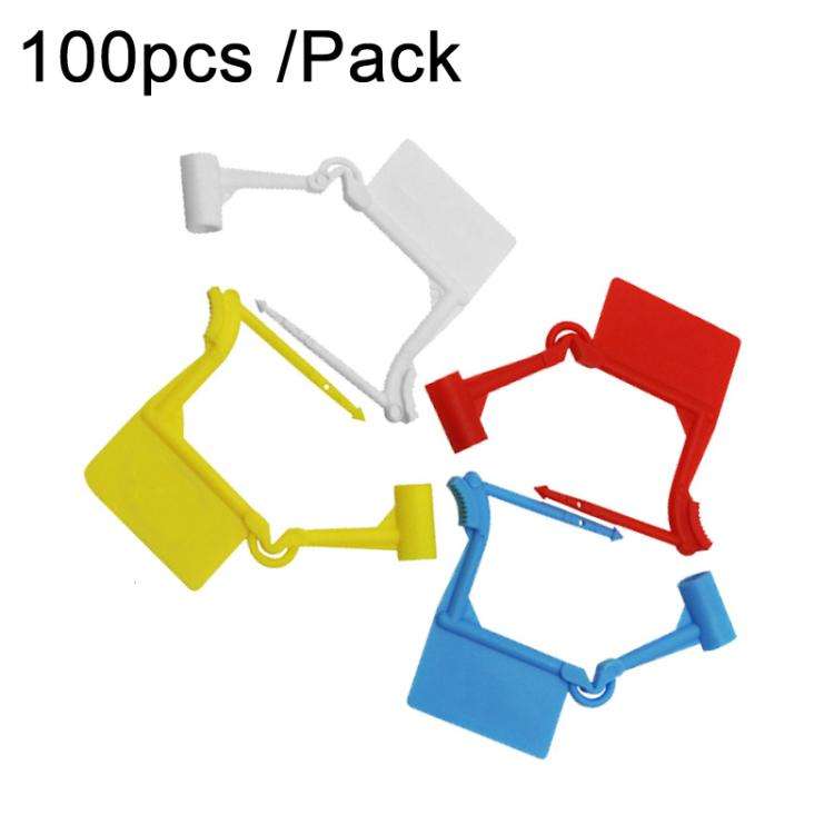 100pcs /Pack Disposable Plastic Seals Bags Anti-theft Padlock Aviation Marking Seal Label Tags Pa...