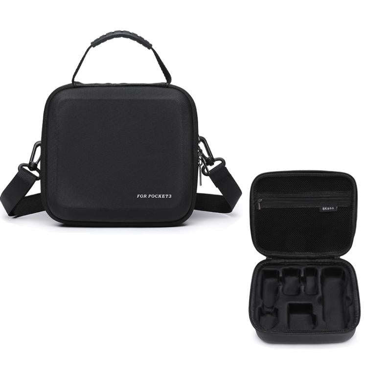BKANO For DJI Osmo Pocket 3 Storage Bag All-in-One Kit Organizer Portable Backpack Case(Black)