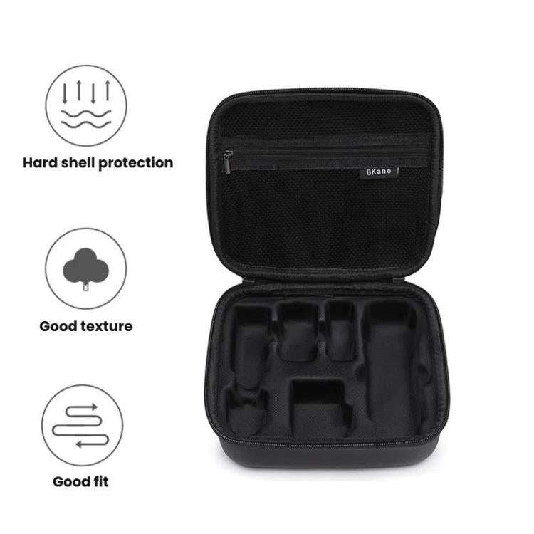 BKANO For DJI Osmo Pocket 3 Storage Bag All-in-One Kit Organizer Portable Backpack Case(Black)