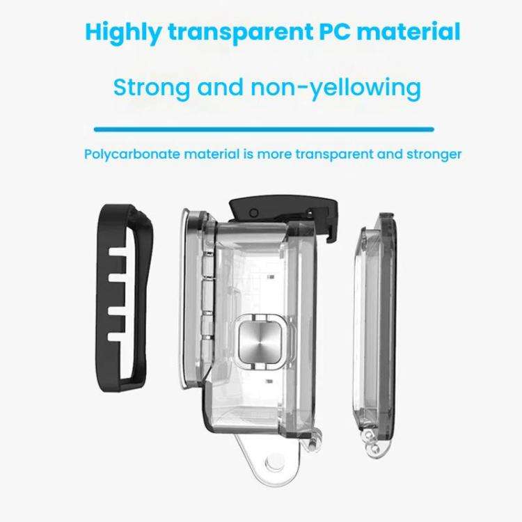 TELESIN For GoPro HERO8 Black 50m Waterproof Protective Case Diving Case Sports Camera Accessorie...