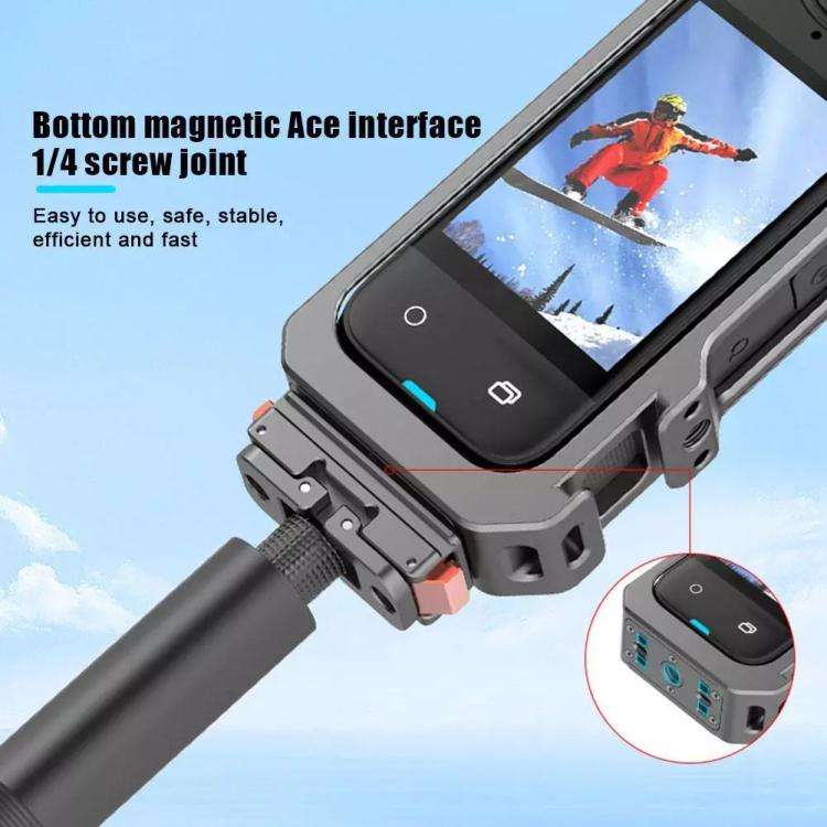 For Insta360 X4 HEPAIL Metal Heat Dissipation Magnetic Rabbit Cage