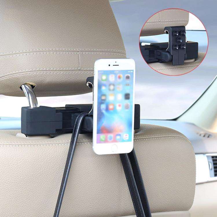 Car Hook Car Seatback Hanging Hook Auto Clothes Bag Hanger, Style: With Suction Cup