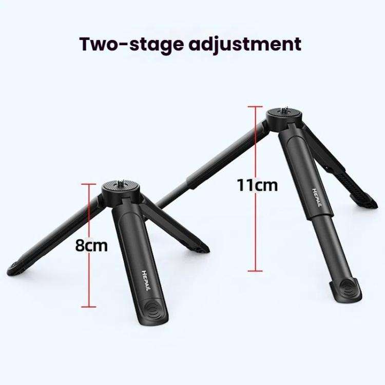 HEPAIL TD01 Desktop Handheld Tripod Photography Mini Camera Telescopic Small Three Legs