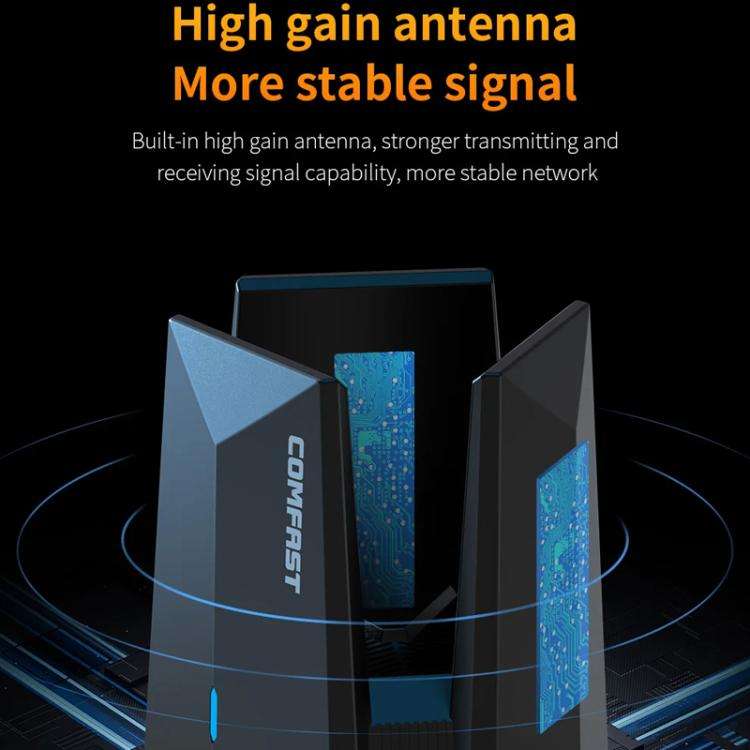 COMFAST CF-987BE Tri-band 6500Mbps WiFi7 USB 3.0 Wireless Network Adapter