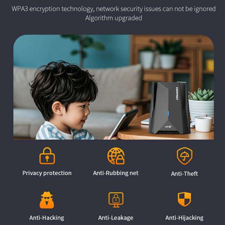 COMFAST CF-987BE Tri-band 6500Mbps WiFi7 USB 3.0 Wireless Network Adapter