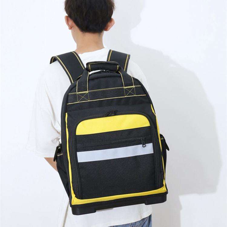Multifunctional Oxford Cloth Tool Shoulder Bag Electrician Bag(Black)