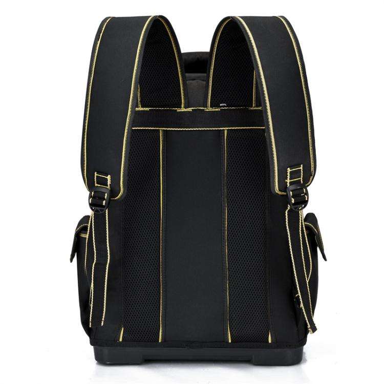 Multifunctional Oxford Cloth Tool Shoulder Bag Electrician Bag(Black)