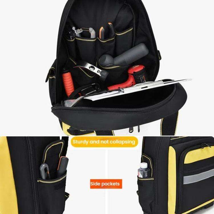 Multifunctional Oxford Cloth Tool Shoulder Bag Electrician Bag(Black)