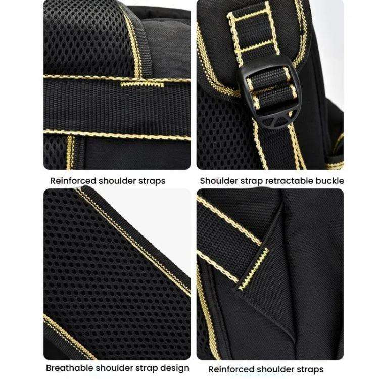 Multifunctional Oxford Cloth Tool Shoulder Bag Electrician Bag(Black)
