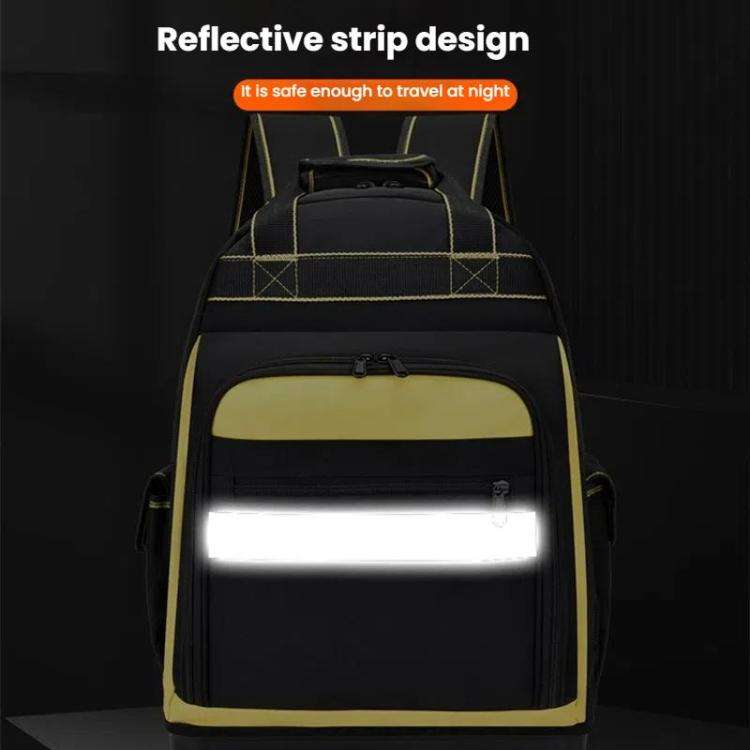 Multifunctional Oxford Cloth Tool Shoulder Bag Electrician Bag(Black)