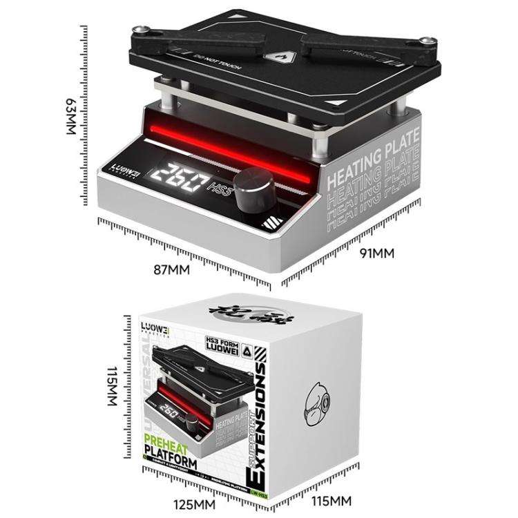 LUOWEI HS3 Universal Preheating Heating Station Layered Lamination Tinning Degumming Heating Stat...