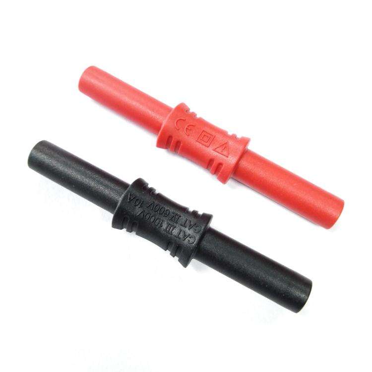 4mm Banana Adapter Multimeter Extension Cable Straight-through Connector(Red)