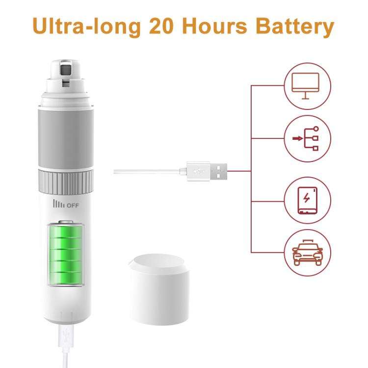 PFS111 Rechargeable Pet Nail Trimmer with Stepless Speed Safe Painless Grooming Tool for Dogs Cats