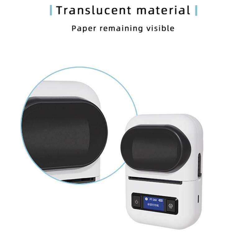 PT260 50mm/s  203DPI Bluetooth Thermal Label Printer, 57mm Print Width for Commercial & Office Us...