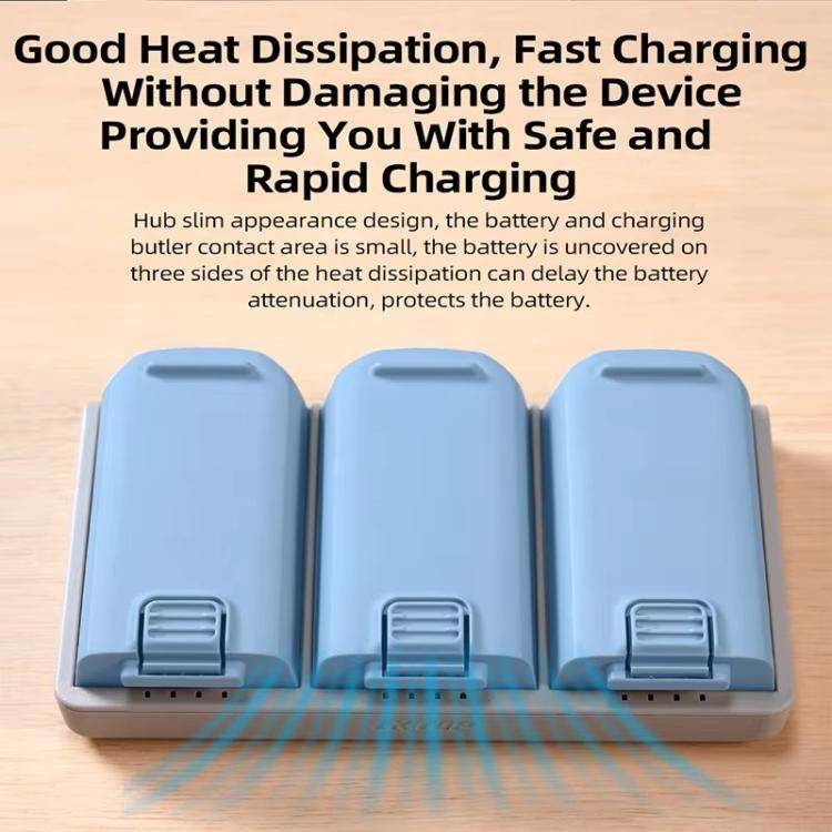 For DJI Neo Battery LKTOP Three-Way Charger 65W Fast Charging Hub(Gray)