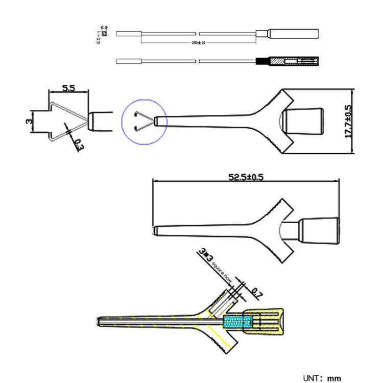 Mini Aircraft Multimeter Test Hook High Voltage IC Clip(BC0031000600)