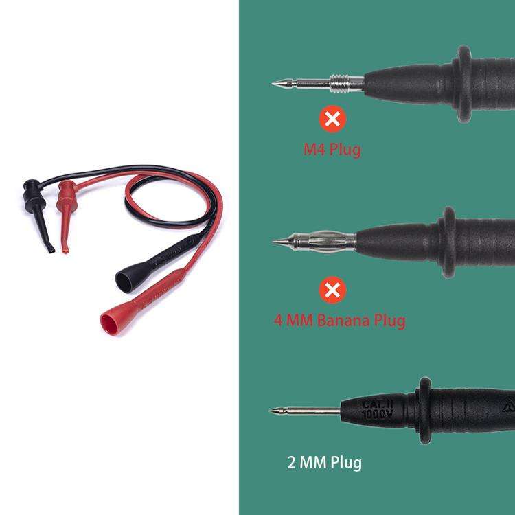 2mm Multimeter Test Hook Universal Digital Meter Probe Hook Direct Plug-In Test Probe Needle(BC00...