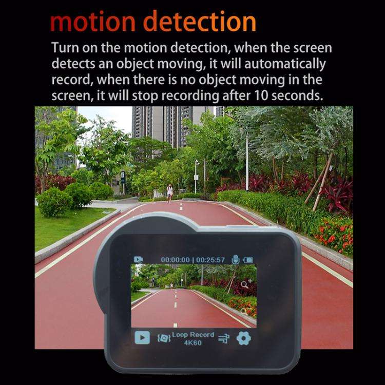 VIRAN V10 5K WiFi 2.0-Inch IPS Screen IP68 Waterproof Six-Axis Anti-Shake Sports Camera(Black)