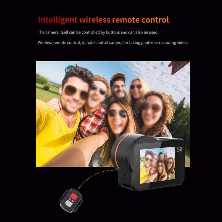 VIRAN V10 5K WiFi 2.0-Inch IPS Screen IP68 Waterproof Six-Axis Anti-Shake Sports Camera(Black)
