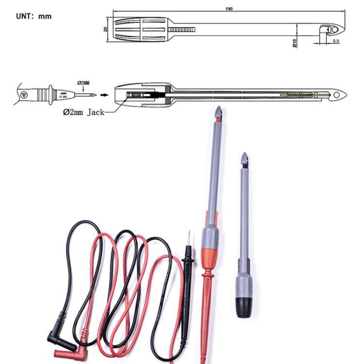 Banana Plug Multimeter Non-Destructive Piercing Probe(4mm Jack)