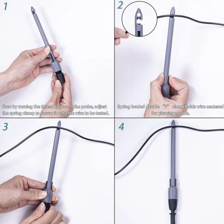 Banana Plug Multimeter Non-Destructive Piercing Probe(4mm Jack)