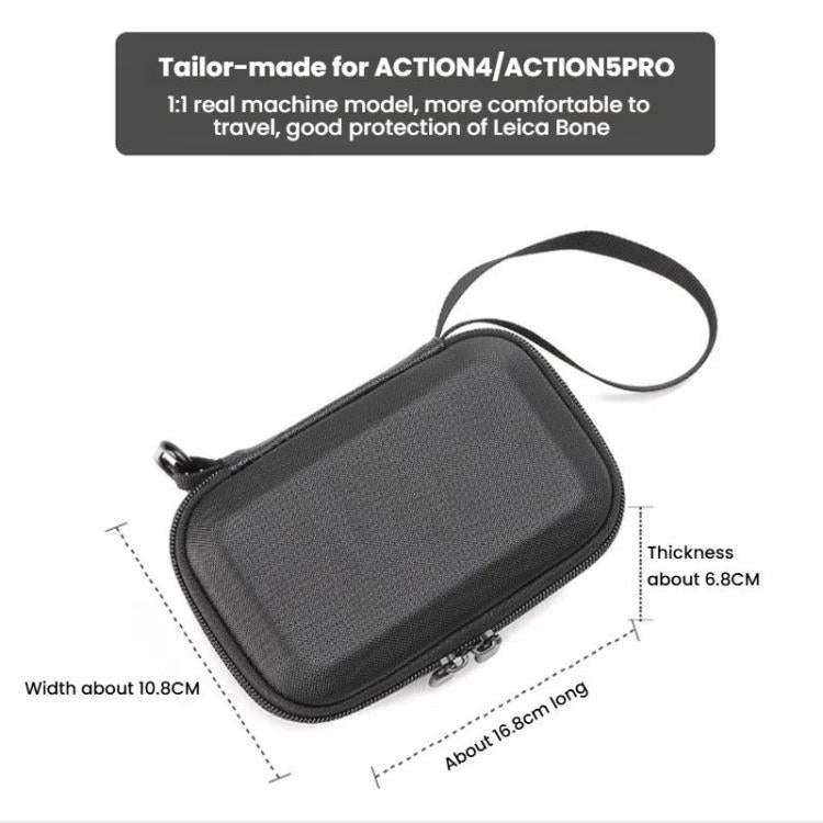 BKANO For DJI Osmo Action 3 / 4 / 5 Pro Storage Bag Sports Camera Handbag(Black)