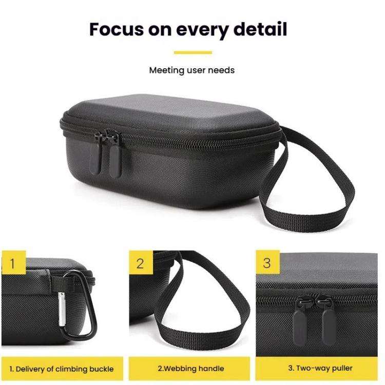 BKANO For DJI Osmo Action 3 / 4 / 5 Pro Storage Bag Sports Camera Handbag(Black)