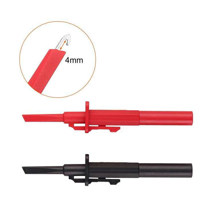 4mm Banana Jack Multimeter IC Clip Test Hook Telescopic Probe(Black)