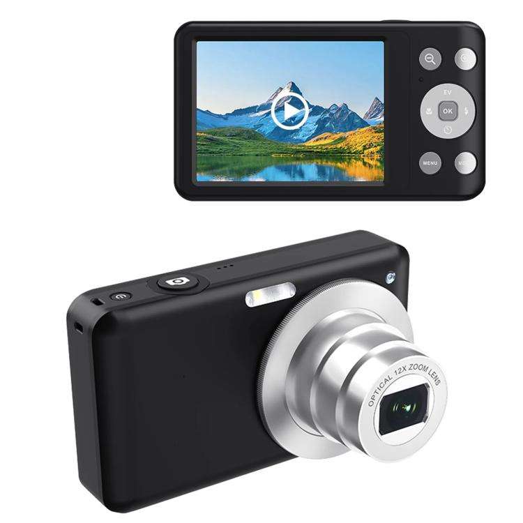 4K HD 6X Optical Zoom Digital Camera 3 Inch IPS Screen Video Vlogging Camcorde 32G(White)