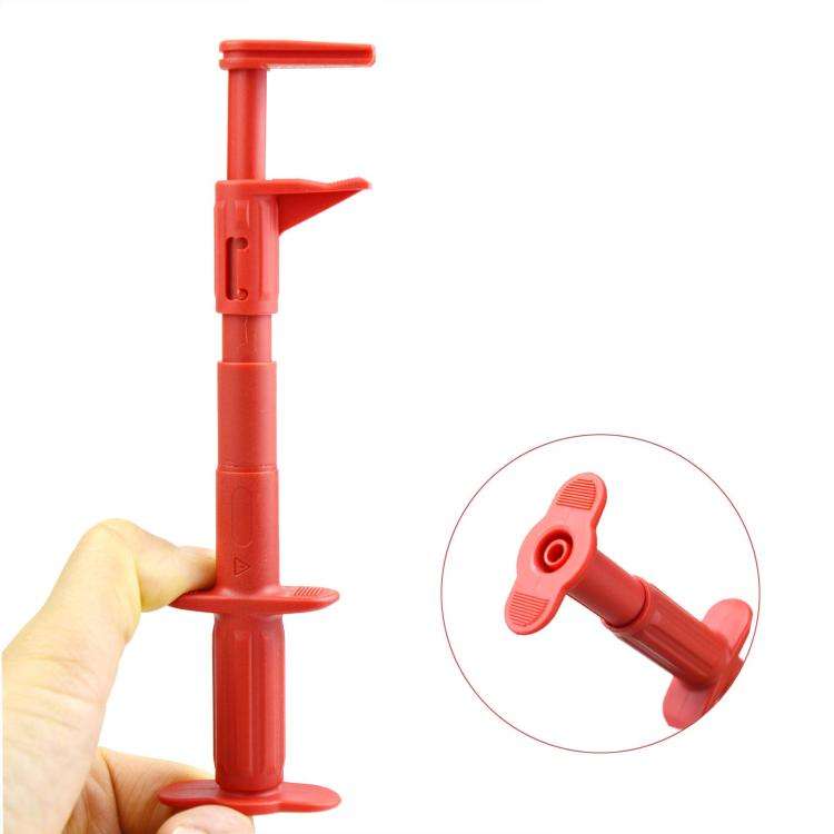 4mm Banana Jack IC Clamp Probe Hook Universal Multimeter Test Telescopic Hook(Red)