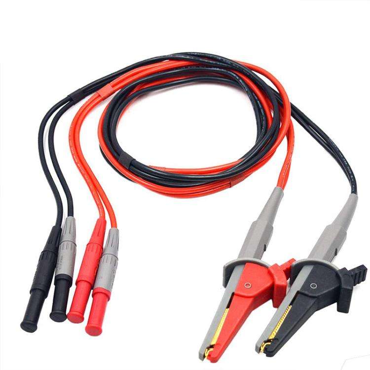 Multimeter Alligator Clip 4mm Banana Jack Test Pen Clip 4-Wire Silicone Test Clip(BC0001004800)