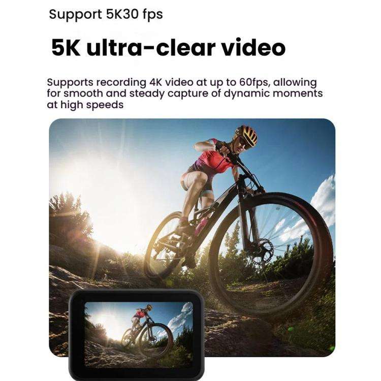VIRAN V11 Dual-Color Screen 5K HD IP68 Waterproof Six-Axis Anti-Shake Sports Camera(Black)