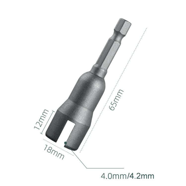 Open Socket Wrench Slotted 65mm Power Wing Butterfly Nut Socket, Slotted Width: 4.2mm